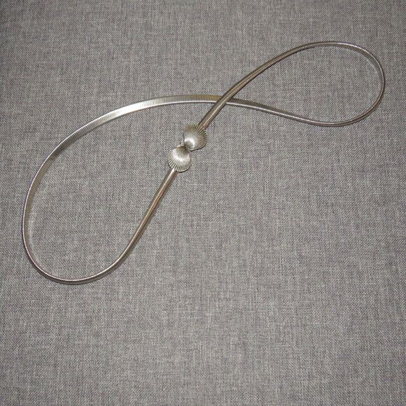 Mimi Di Niscemi Vintage Scallop Shell Seashell Silver Tone Stretch Belt Size M-L - Picture 11 of 11